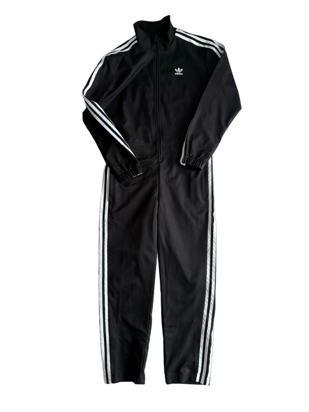 Adidas Originals Kids 11-12Y Black 3-Stripes Track Jumpsuit Y2K Athleisure 90s
